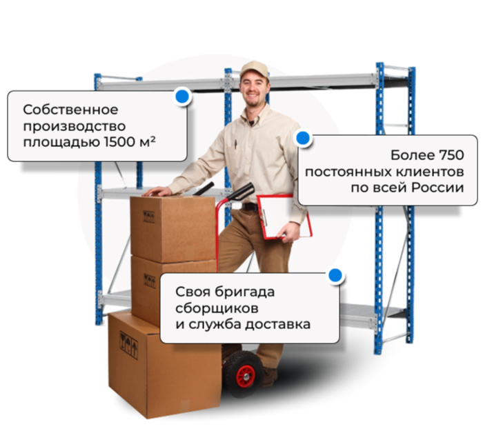 Металлические стеллажи для систем хранения в Москве и МО с доставкой по России